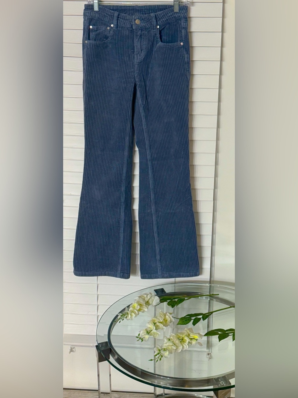 Milk It Blue Corduroy Flare Jeans - Picture 5 of 7